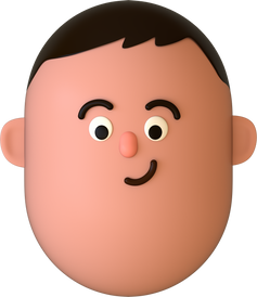 Vertical Oval 3D Head - Filipino Teenager