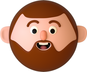 Circular 3D Head - British Male Adult