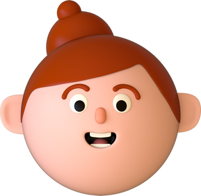 Circular 3D Head - British Female Adult