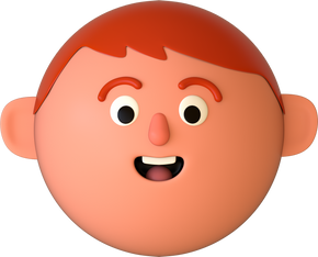 Circular 3D Head - British School Boy